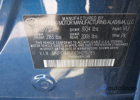 2018 Hyundai Elantra Sel from USA, damaged, VIN 5NPD84LF0JH215285